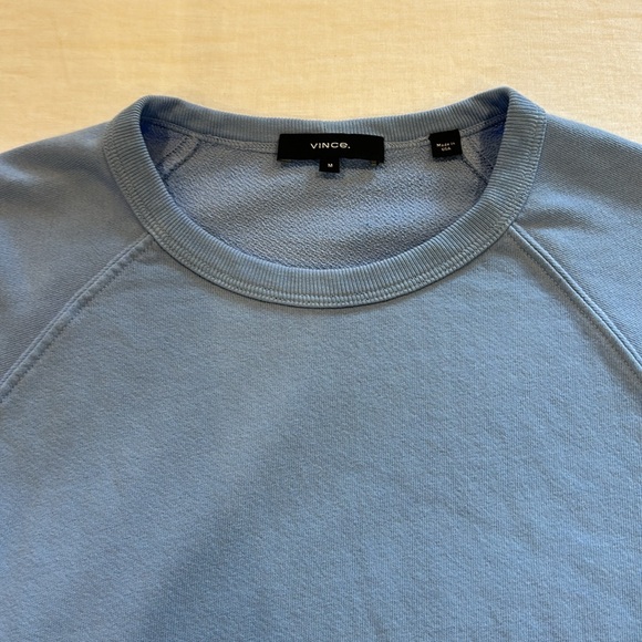 Vince men’s light blue cotton crewneck sweatshirt medium - Picture 2 of 6